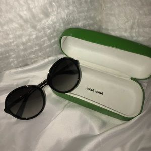 Black and gold Kate Spade sunglasses
